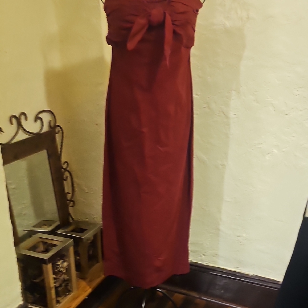 Bar III Strapless Burgundy Dress